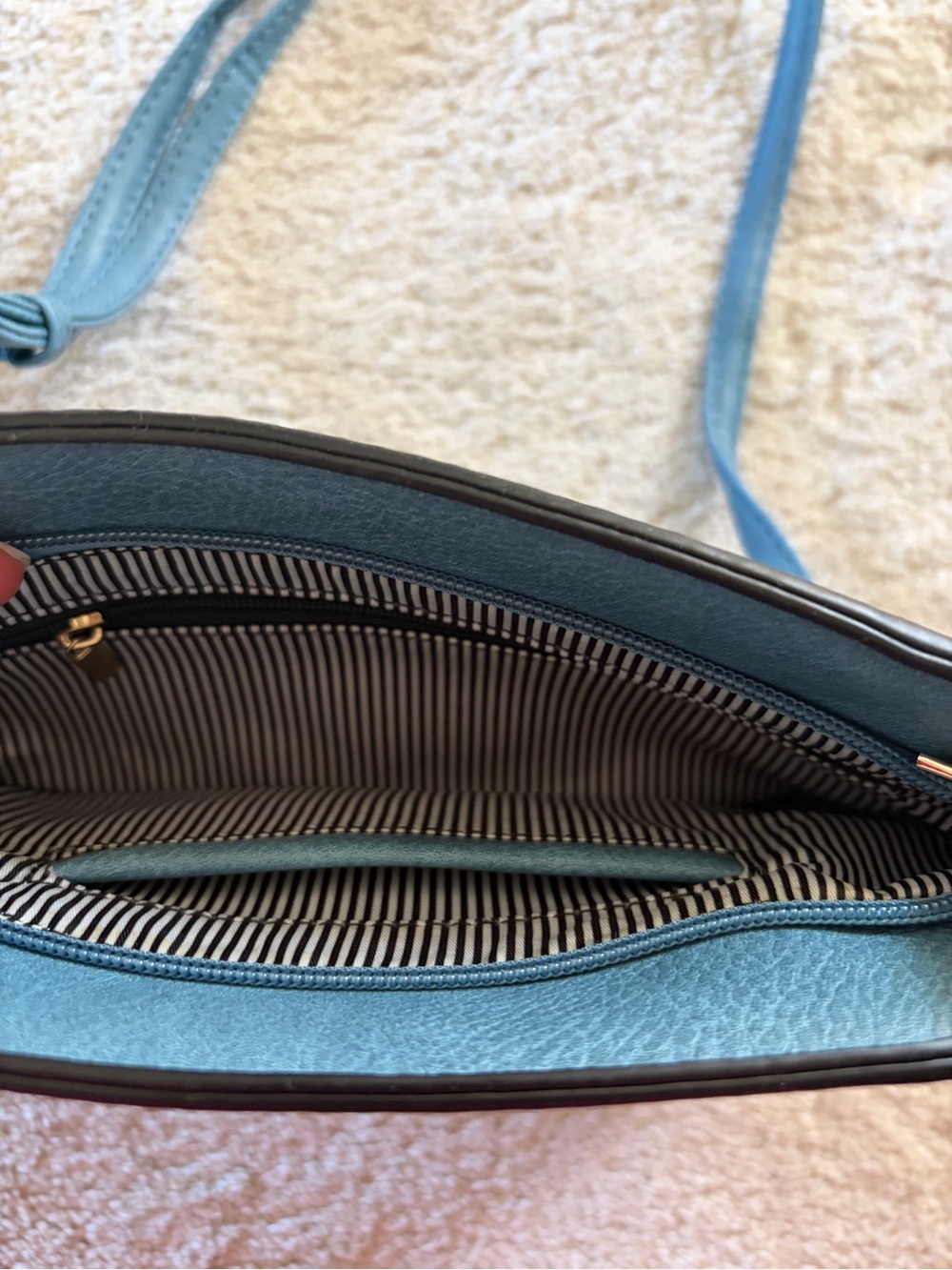 New-Classic Teal Crossbody Bag – purchased at naturalizer - Picture 2 of 2